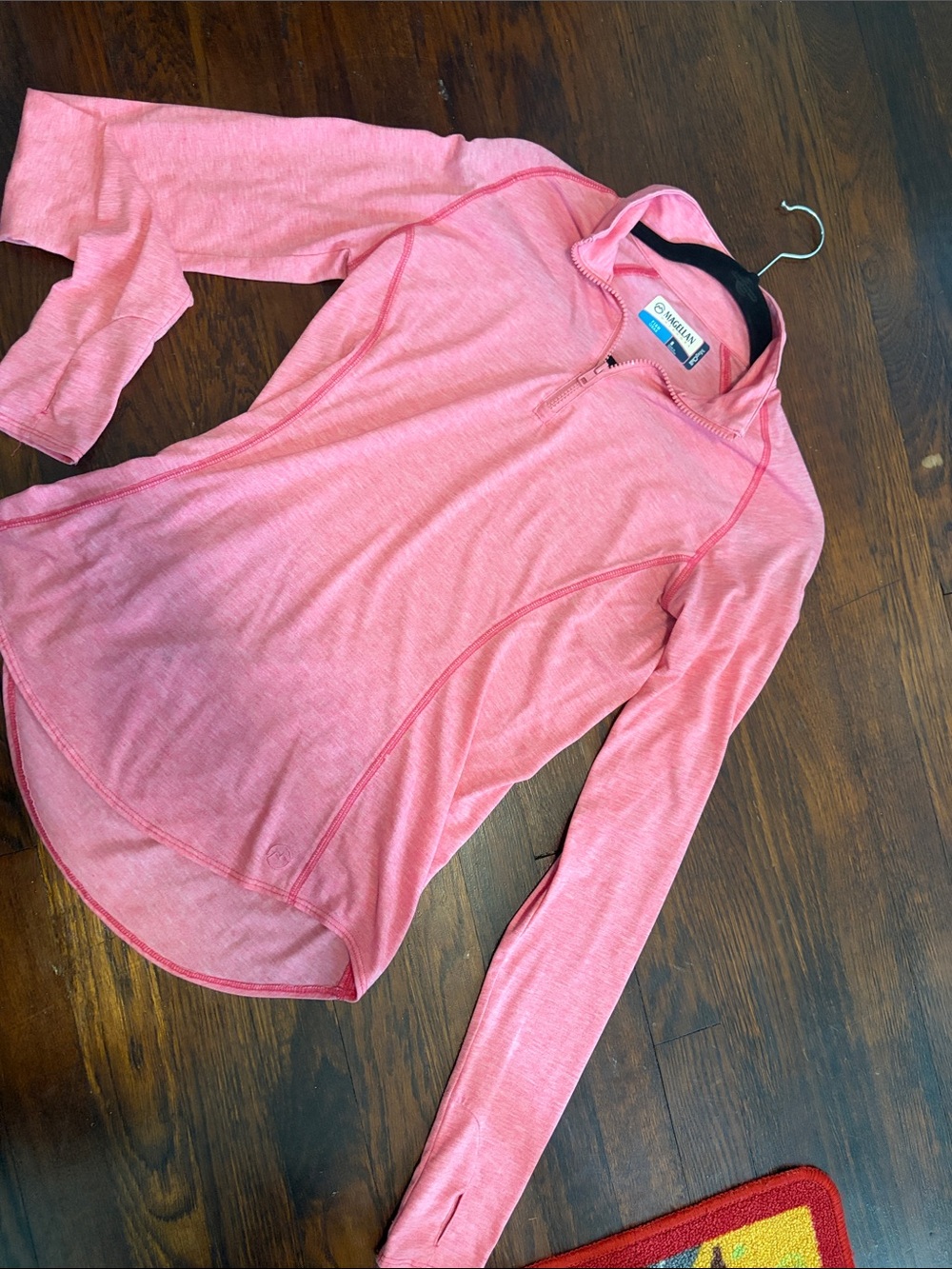 Magellan women’s pink fish gear mag chill long sleeve quarter zip